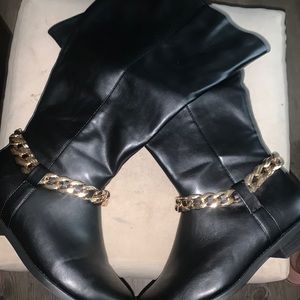 Wide calf knee high boot